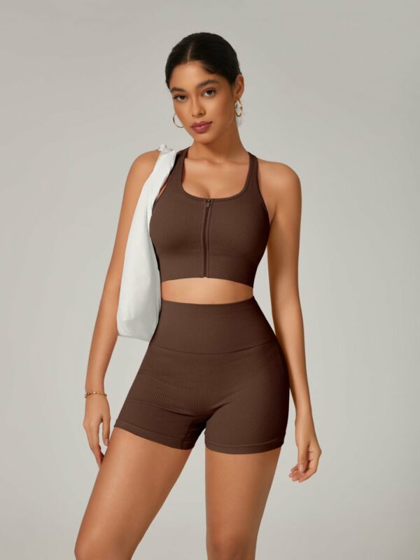 Conjunto Empina BumBum Canelado Com Zipper - Image 3