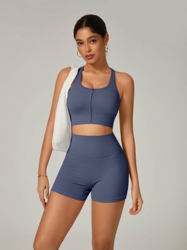 Conjunto Empina BumBum Canelado Com Zipper - Image 4