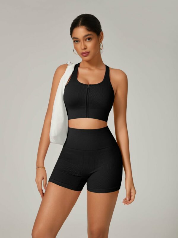 Conjunto Empina BumBum Canelado Com Zipper - Image 2