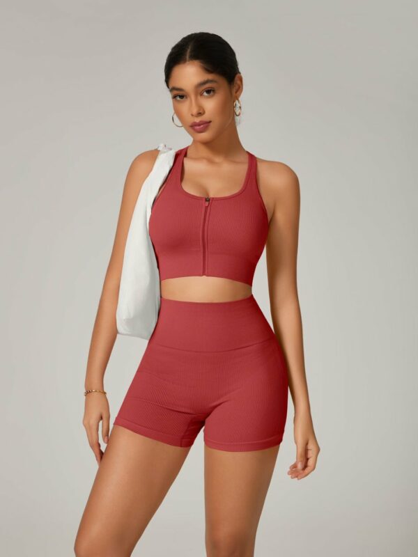 Conjunto Empina BumBum Canelado Com Zipper - Image 5